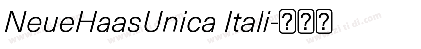 NeueHaasUnica Itali字体转换